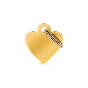 Small Heart Golden Brass