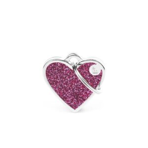 Small Heart Glitter Pink